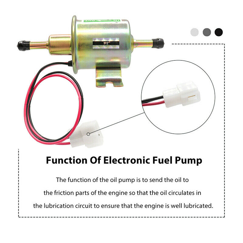 12V Universal 3-6 PSI Gas Diesel Inline Low Pressure Electric Fuel Pump HEP02A - Fresh Stock Dated February 2026
