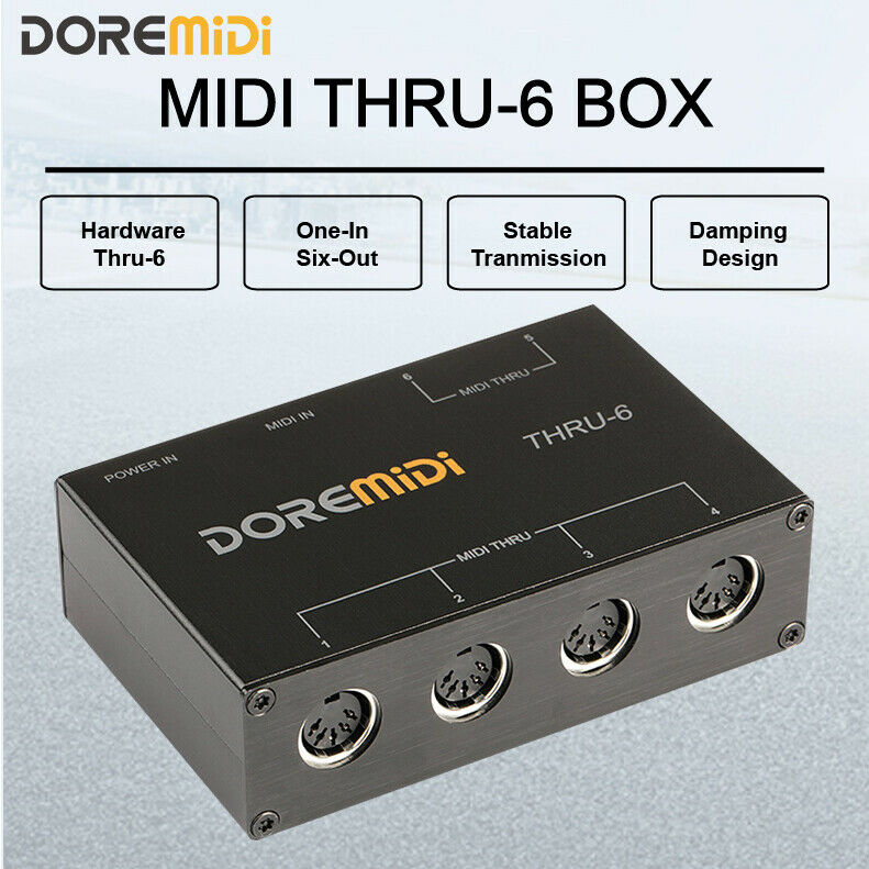DOREMiDi MIDI THRU 6 Thru Box Controller - Fresh Stock Dated February 2026
