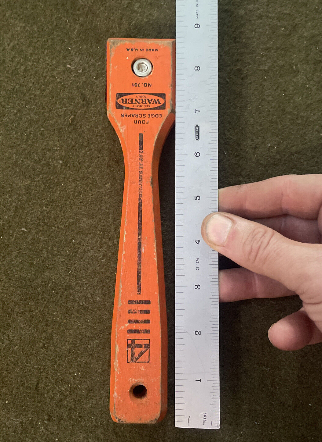 Vintage Warner Paint Scraper USA Four Edge 701 Orange - Fresh Stock Dated February 2026
