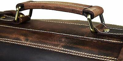 Leather Chefs Knife Roll Bag, Knife Carry Case Wallet 10 Pockets Brown Handmade - Fresh Stock Dated December 2025