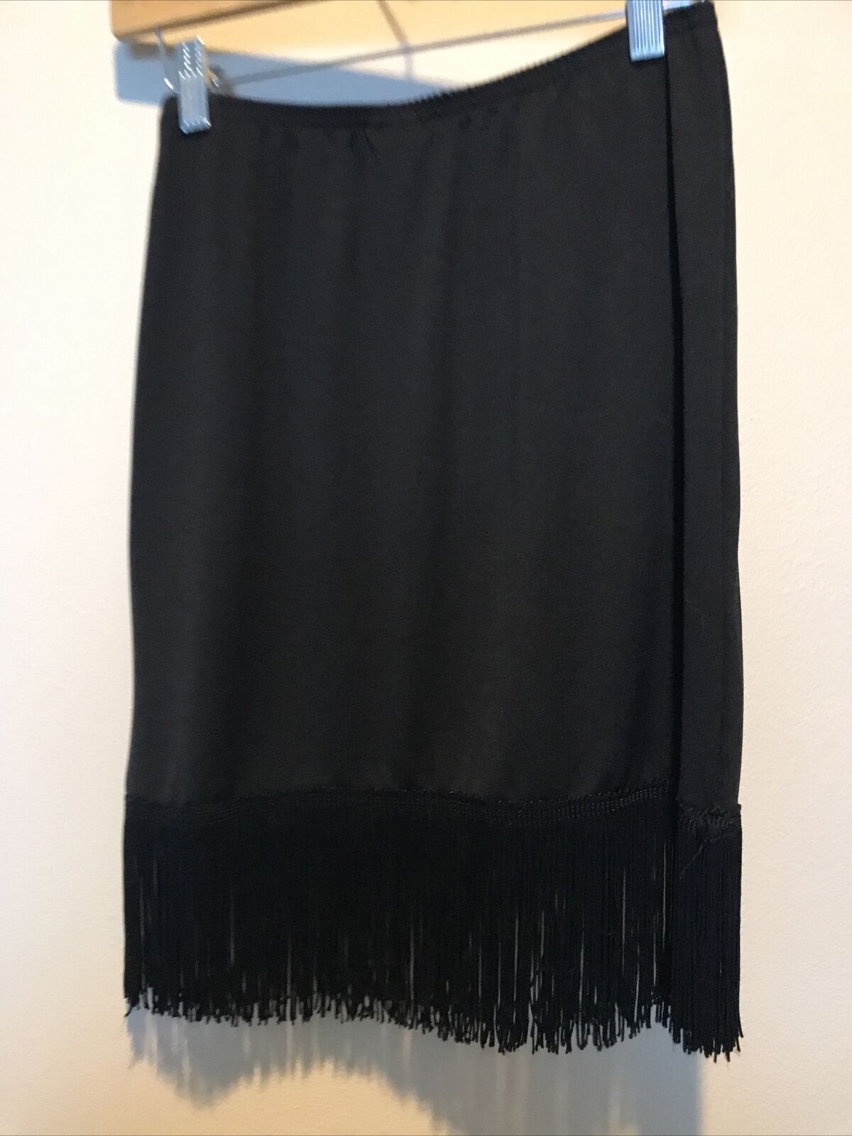 black Rave City vintage fringe skirt 90’s  Medium - Fresh Stock Dated March 2026