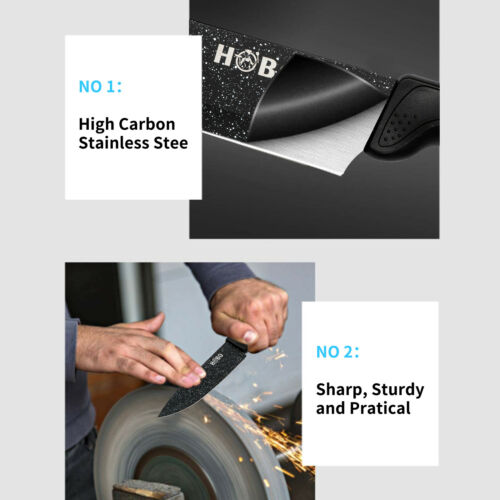 17Pcs Kitchen Knives Set Stainless Steel Chef Knife With Block Non-Slip Handle - Fresh Stock Dated December 2025