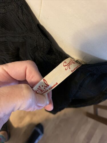 Vintage 1950's Black Lace Overlay Swing Skirt Swing Twirl Rockabilly Pinup S/M? - Fresh Stock Dated February 2026