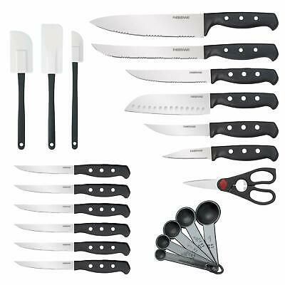 22 Piece Knife Set With Block Kitchen Stainless Steel Chef Knives Kitchen Shear - Fresh Stock Dated December 2025