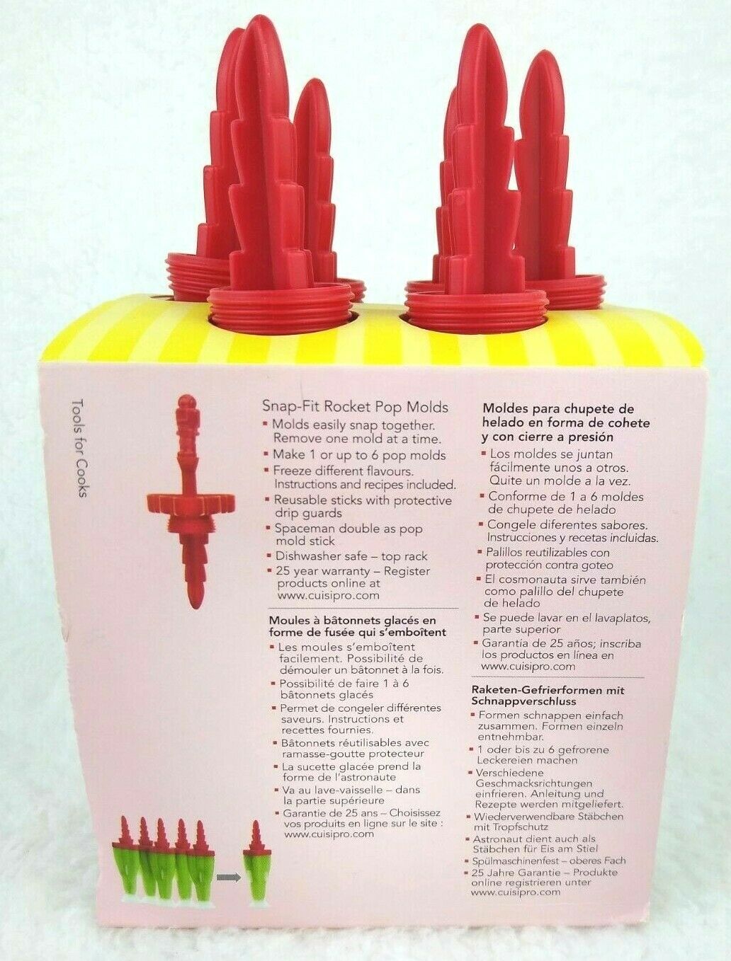 Cuisipro Snap-Fit Rocket Pop Molds 6 12pk BPA Free Frozen Popsicle Mold - Fresh Stock Dated February 2026