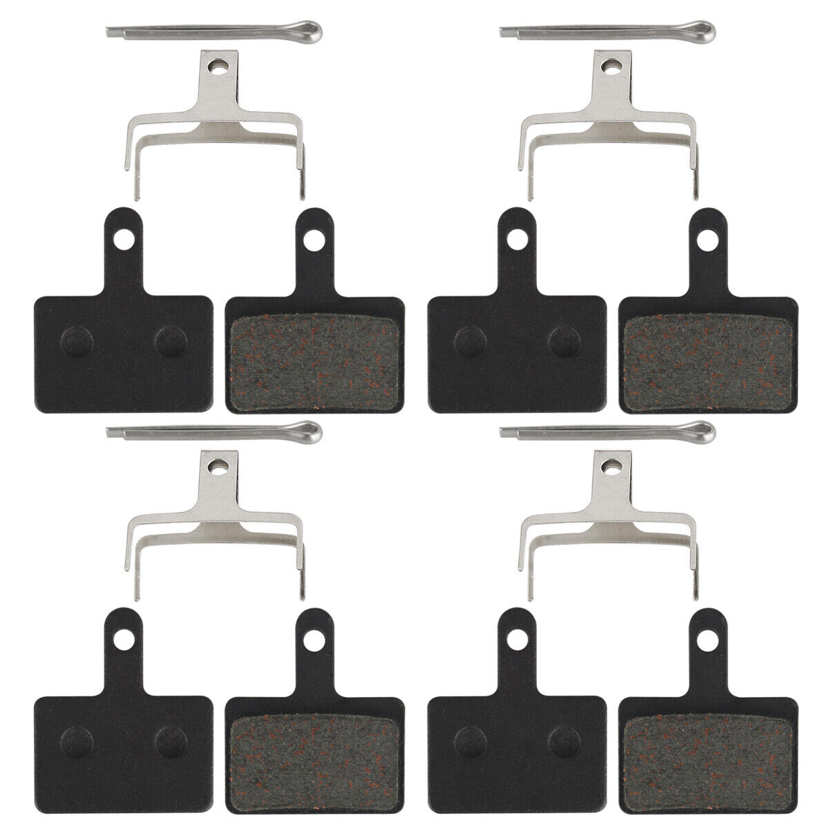 4 Pairs Bicycle Resin Disc Brake Pads for Shimano M315/M355/M416/M446/M525/M575 - Fresh Stock Dated February 2026