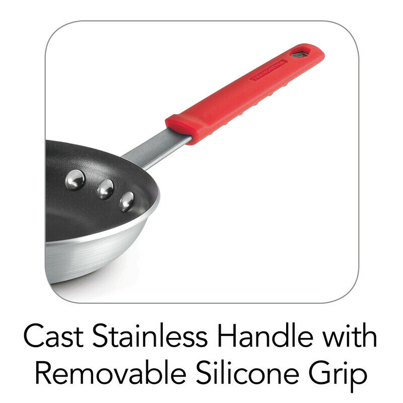 Tramontina 80114/581 Silver Aluminum Professional Fry Pan Set 8 & 10 Dia. in. - Fresh Stock Dated December 2025
