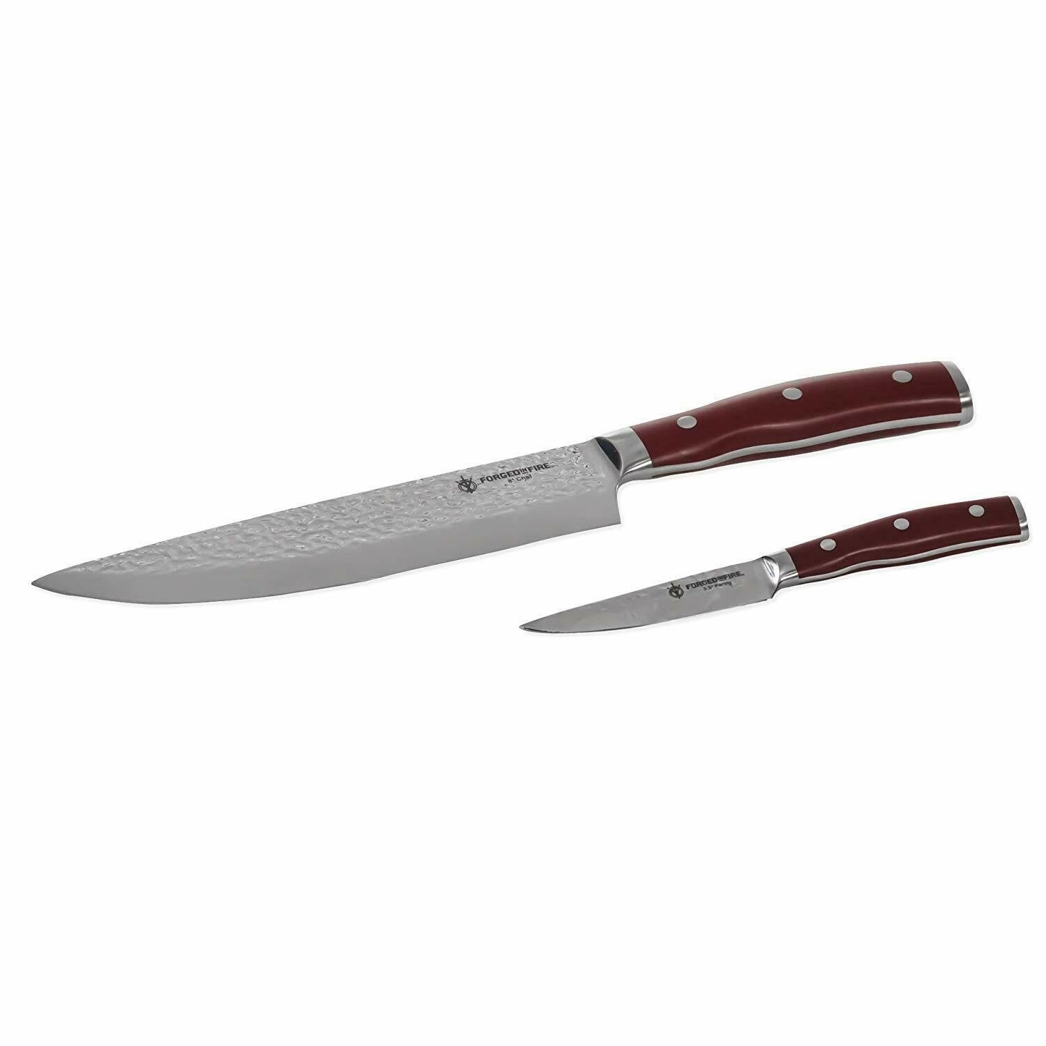 Forged in Fire 2 Piece Chef Knife Set, new - Fresh Stock Dated December 2025