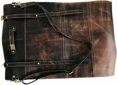 Leather Chefs Knife Roll Bag, Knife Carry Case Wallet 10 Pockets Brown Handmade - Fresh Stock Dated December 2025