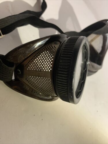 Vintage Wilson Welding Steampunk motorcycle goggles clear lens - Fresh Stock Dated February 2026