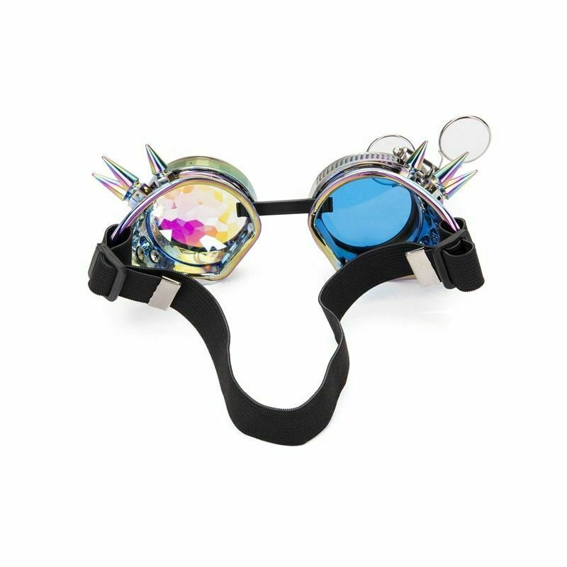 Steampunk Goggles Two Colors Lenses Plastic Glasses Rave Cosplay Vintage Eyewear - Fresh Stock Dated February 2026