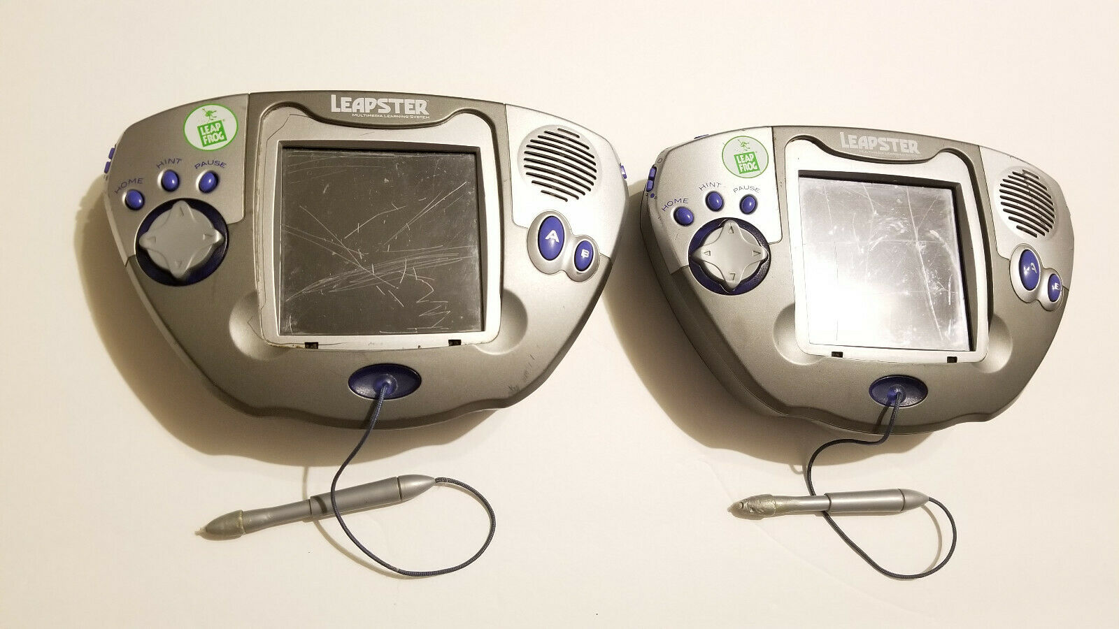 lot of 2 ORIGINAL LeapFrog BLUE Leapster Handheld System ~~FOR PARTS or REPAIR - Fresh Stock Dated February 2026