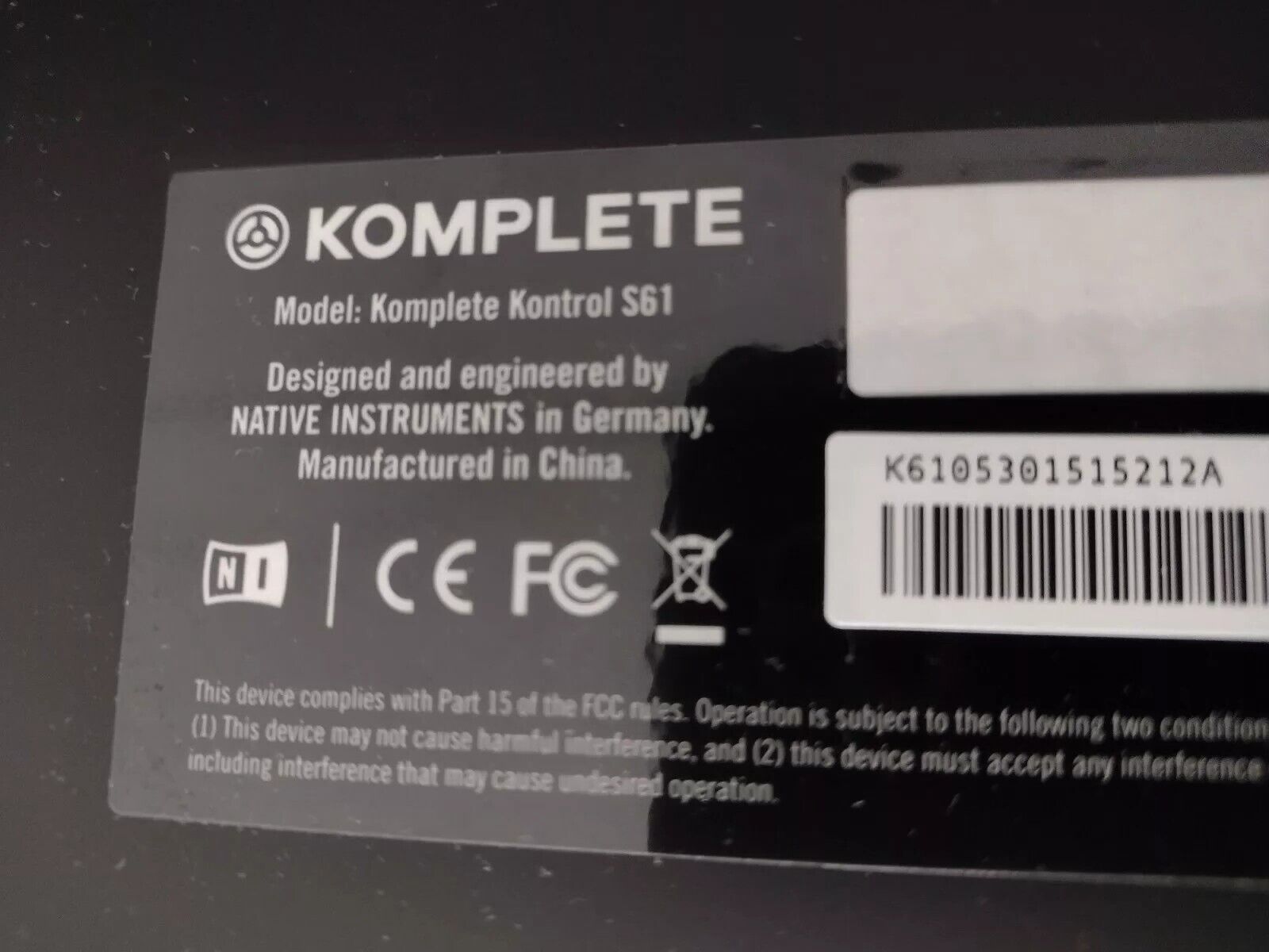 Native Instruments Komplete Kontrol S61 61 Key Keyboard Controller - Fresh Stock Dated February 2026