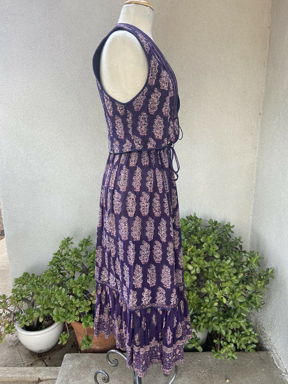 Vintage hippie Phool cotton gauze vest skirt purples XS - Fresh Stock Dated March 2026