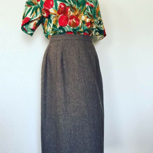 Vintage Ira Joyce Herringbone Pencil Skirt 1970s - Fresh Stock Dated February 2026