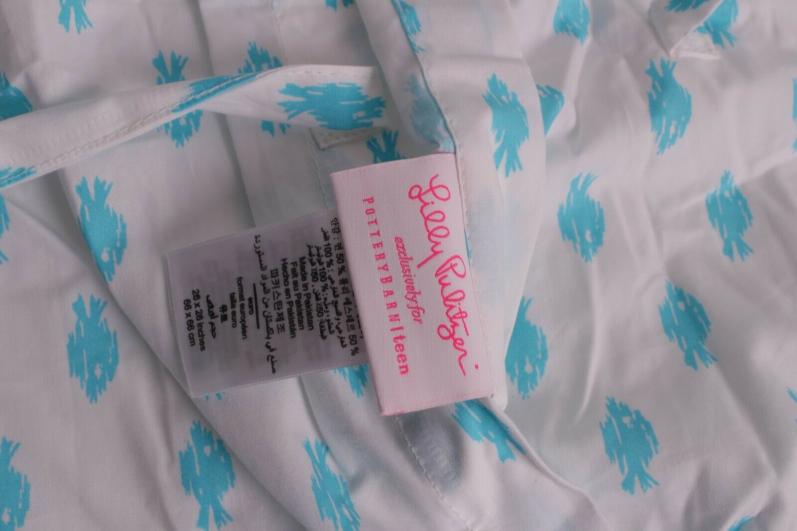 New Pottery Barn PB Teen Lilly Pulitzer Home Slice euro sham - Fresh Stock Dated December 2025