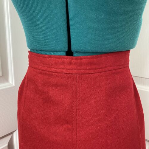 Women’s Vintage The Villager Red Wool Pleated Skirt Plus Size 16 - Fresh Stock Dated February 2026