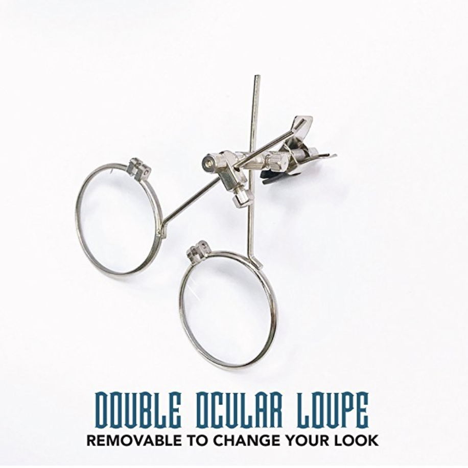 Steampunk Victorian Style Costume Goggles w/ Compass Design, Azure Blue Lenses - Fresh Stock Dated February 2026