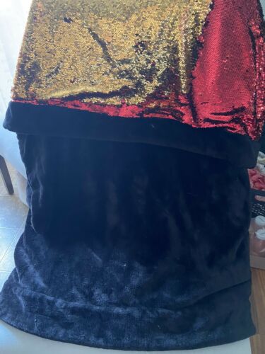 Sequin Blanket, Cat Pillow, Backpack. Sequin Flips From Black To Red/gold Poo 💩 - Fresh Stock Dated December 2025