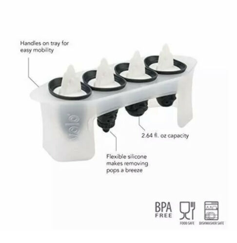 Tovolo Ice Pop, Flexible Silicone Freezer Molds Set of 4 Unique Penguins, Popsi - Fresh Stock Dated February 2026