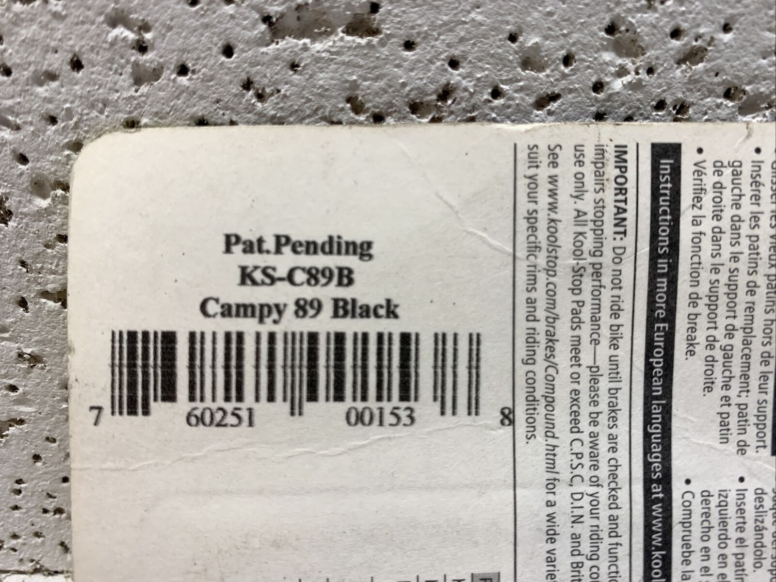 Kool stop Campagnolo brake pads - Fresh Stock Dated February 2026