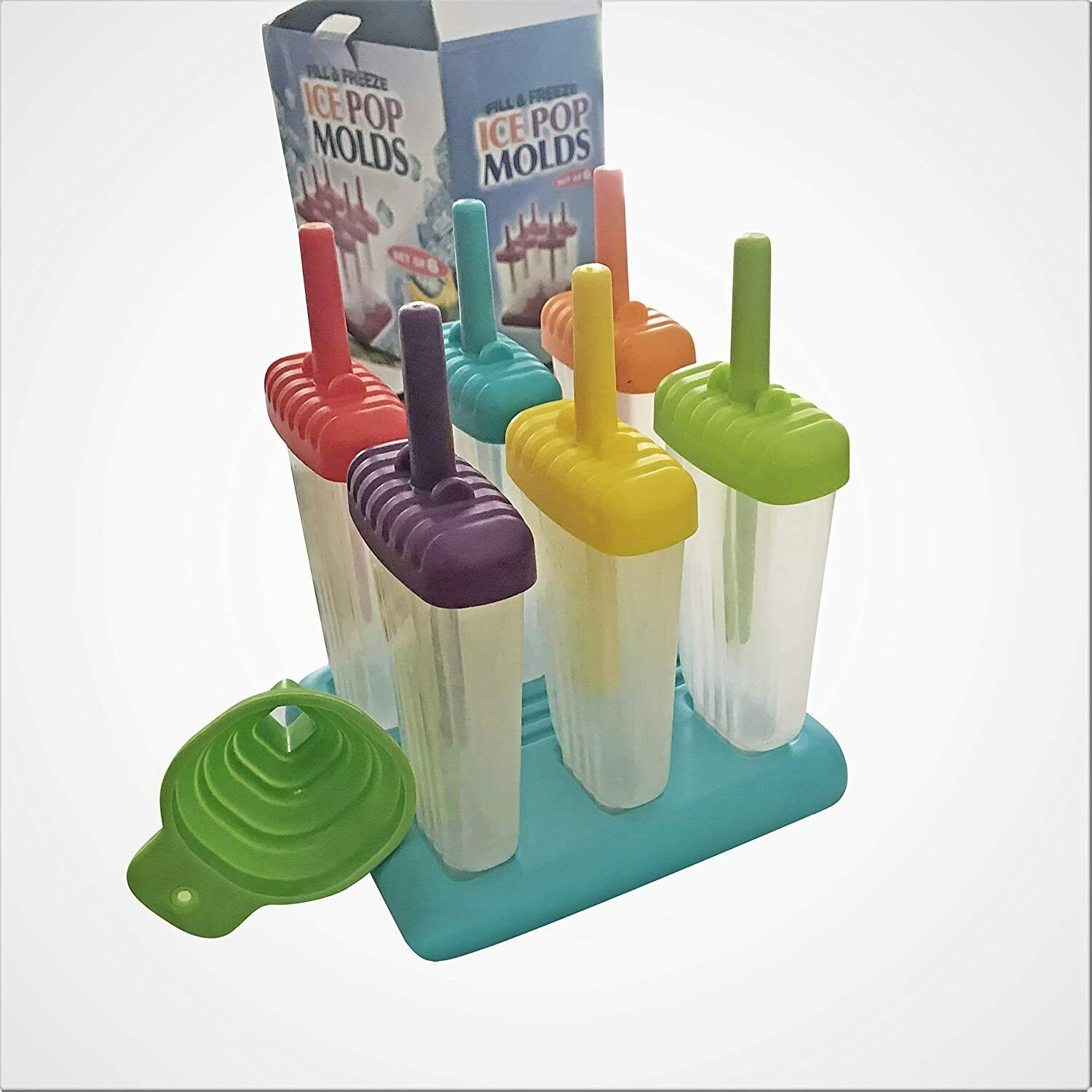 Frozen Popsicle Molds Ice Cream Pop Maker Freezer Tray Fruit with Sticks Summer - Fresh Stock Dated February 2026