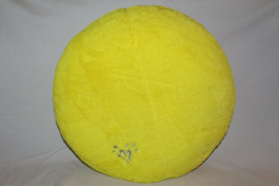 Justice Kiss Face Circle Emoji Pillow with Pink Bow - 14