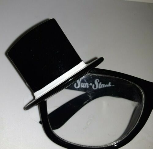 Costume Party Halloween Black Mustache Top Hat Eye Glasses - Fresh Stock Dated February 2026