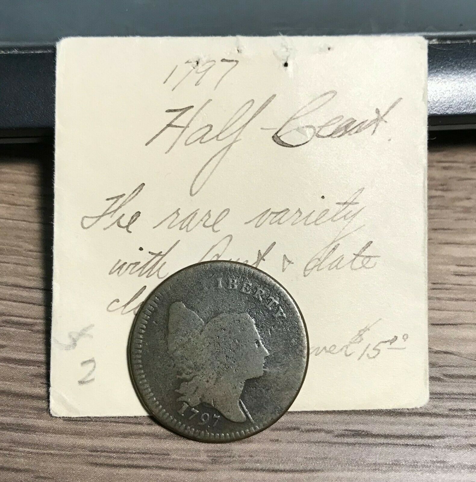 1797 C-3a R-4 Plain Edge Liberty Cap Half Cent Coin 1/2c - Fresh Stock Dated December 2025