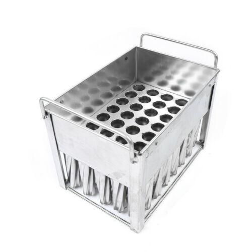 40pcs Stainless Steel Molds for Ice Lolly Popsicle Ice Cream Pops Bars 82ml - Fresh Stock Dated December 2025