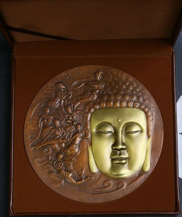 2020 China 158mm Colored Brass Medal - Dunhuang Flying Apsaras - Fresh Stock Dated February 2026