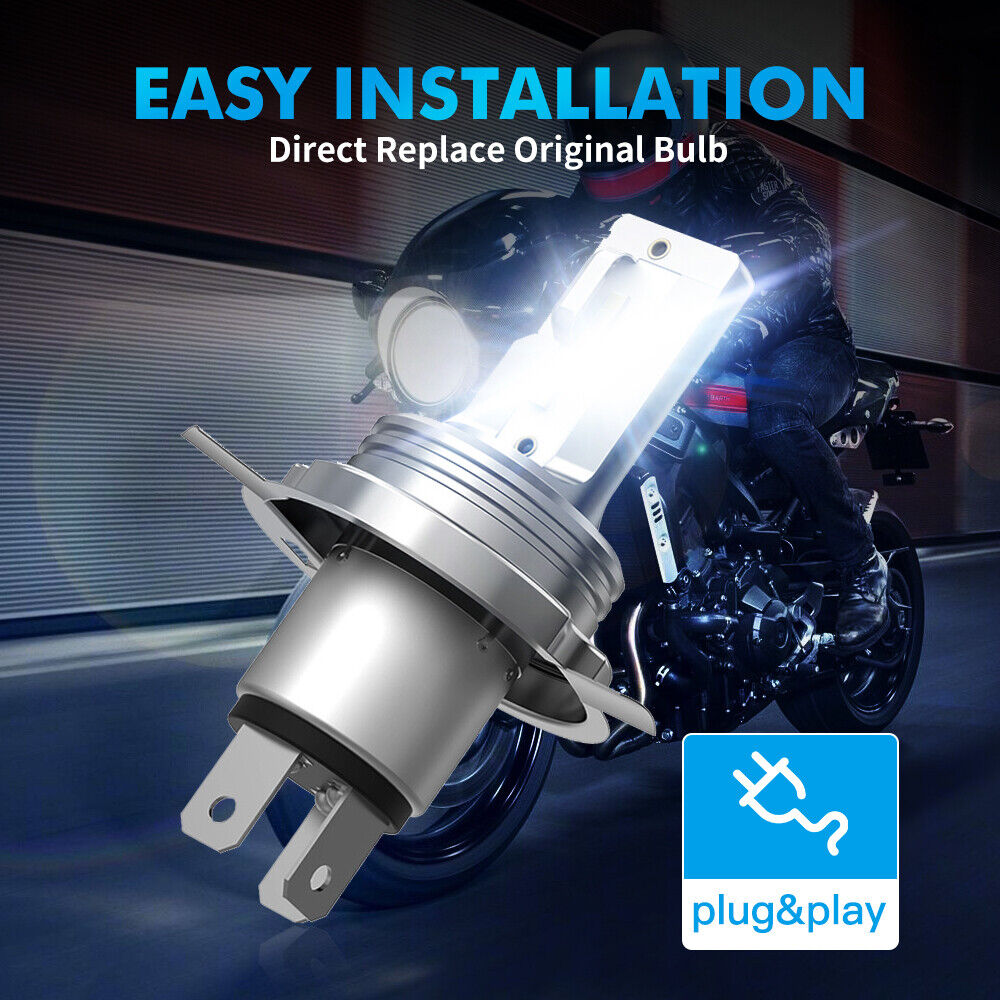 H4 9003 LED Headlight Bulb For Yamaha V Star 650 XVS650 XVS650A XVS650AT 04-10 - Fresh Stock Dated February 2026