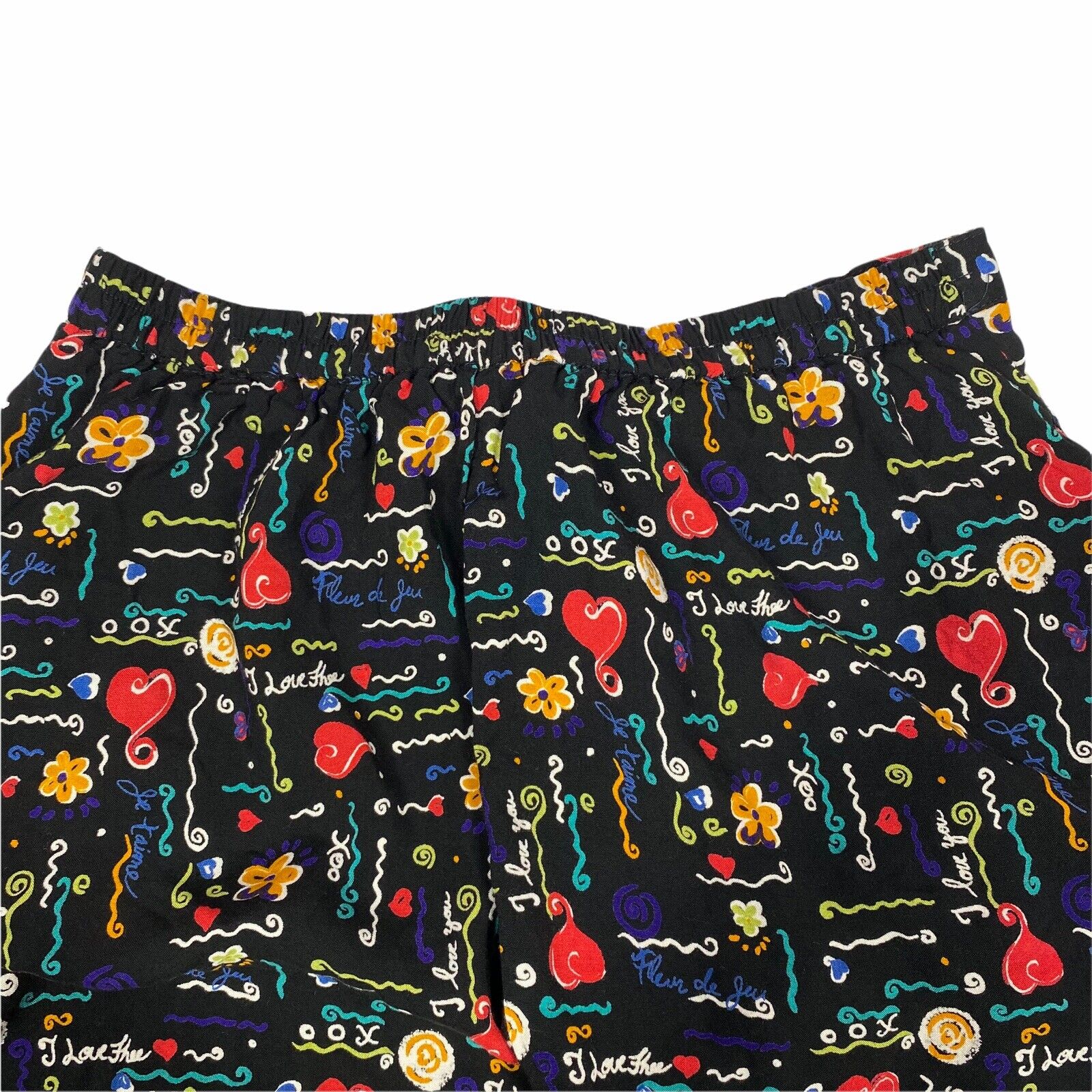 VTG Ali Miles Midi Skirt Women 8 Black Colorful Art To Wear Pockets Love Teacher - Fresh Stock Dated March 2026