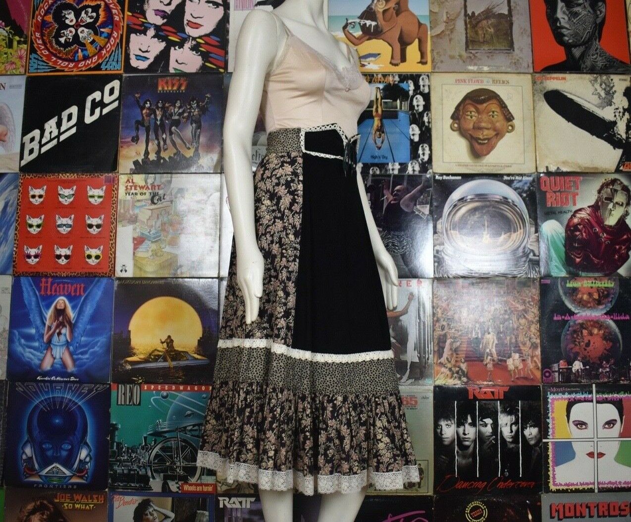 True VTG Handmade Gunne Sax Lookalike Calico Prairie Corset Skirt Cottage Hippie - Fresh Stock Dated March 2026