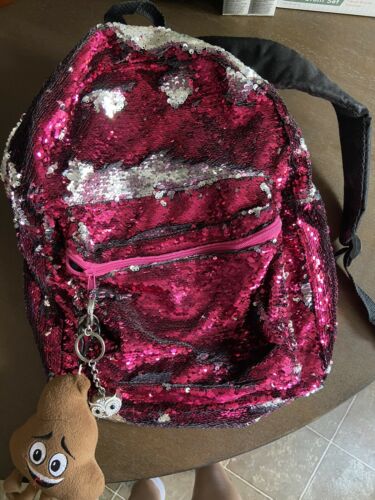 Sequin Blanket, Cat Pillow, Backpack. Sequin Flips From Black To Red/gold Poo 💩 - Fresh Stock Dated December 2025