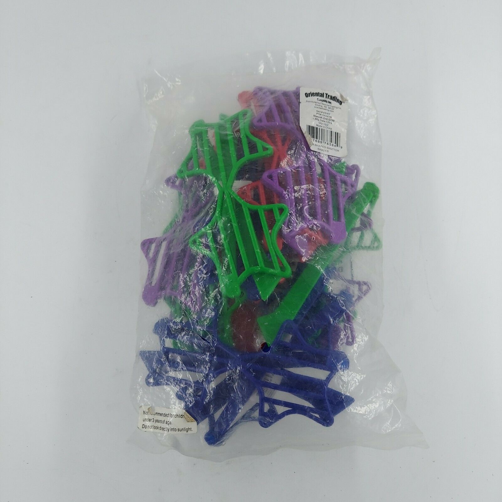 Star-Shaped Shutter Shading Glasses - Costume Accessories & Sunglasses 12 pc - Fresh Stock Dated February 2026