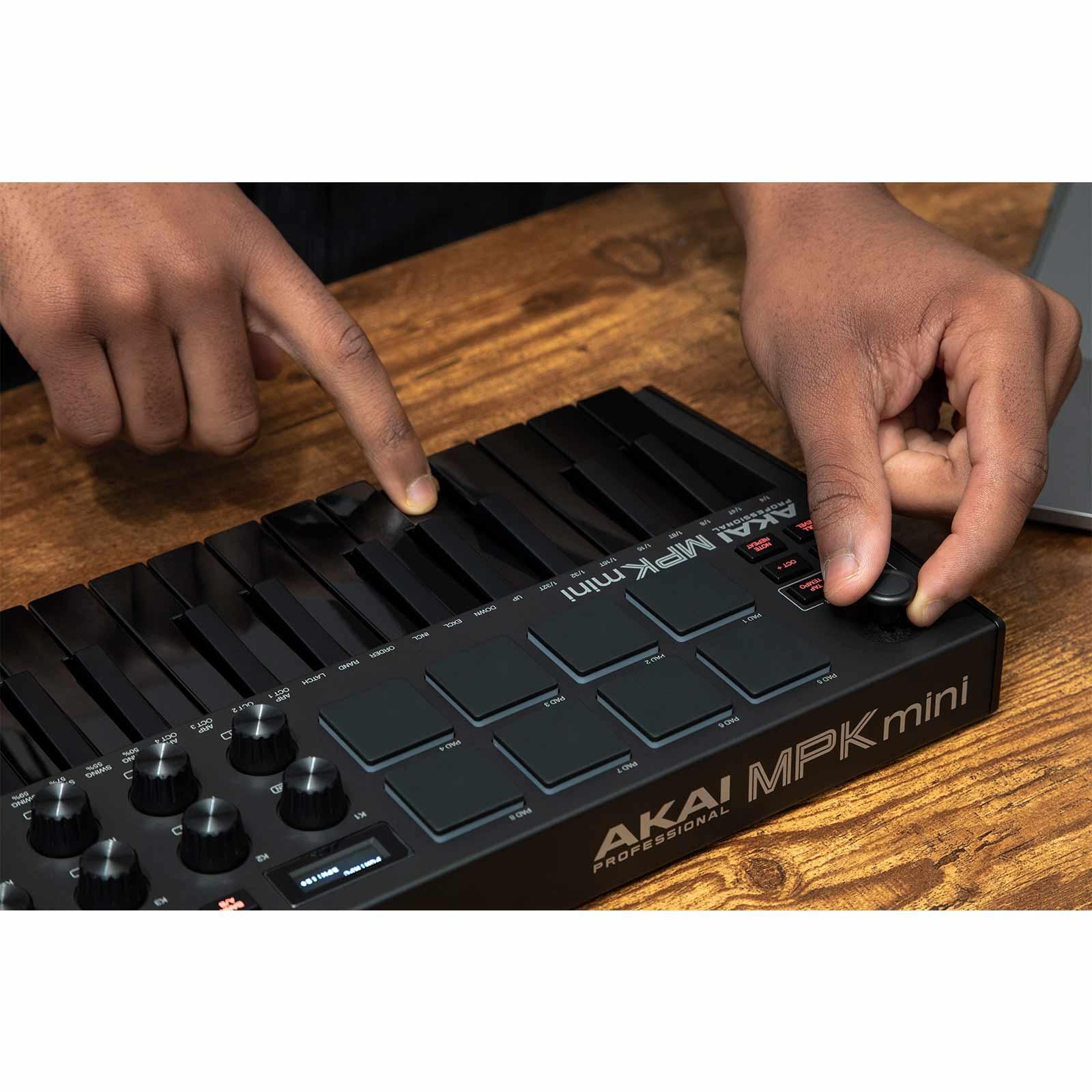 Akai MPK Mini MK3 25-Key USB Keyboard & Pad Controller Black, Software & Earbuds - Fresh Stock Dated February 2026