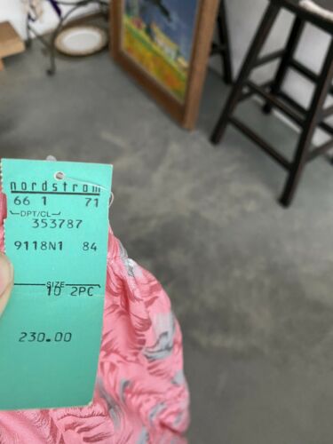 Nora Noh Pink Grey Silk Midi Drop Waist Skirt Size 10 - Fresh Stock Dated February 2026