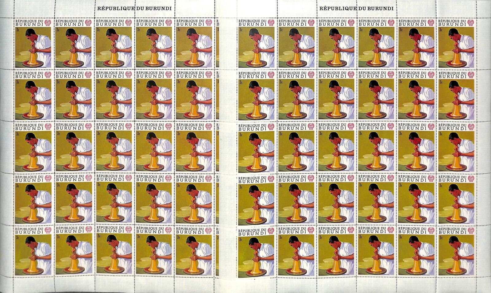[OP998] Burundi 1969 lot of 6x 4 sheets very fine MNH - Fresh Stock Dated December 2025