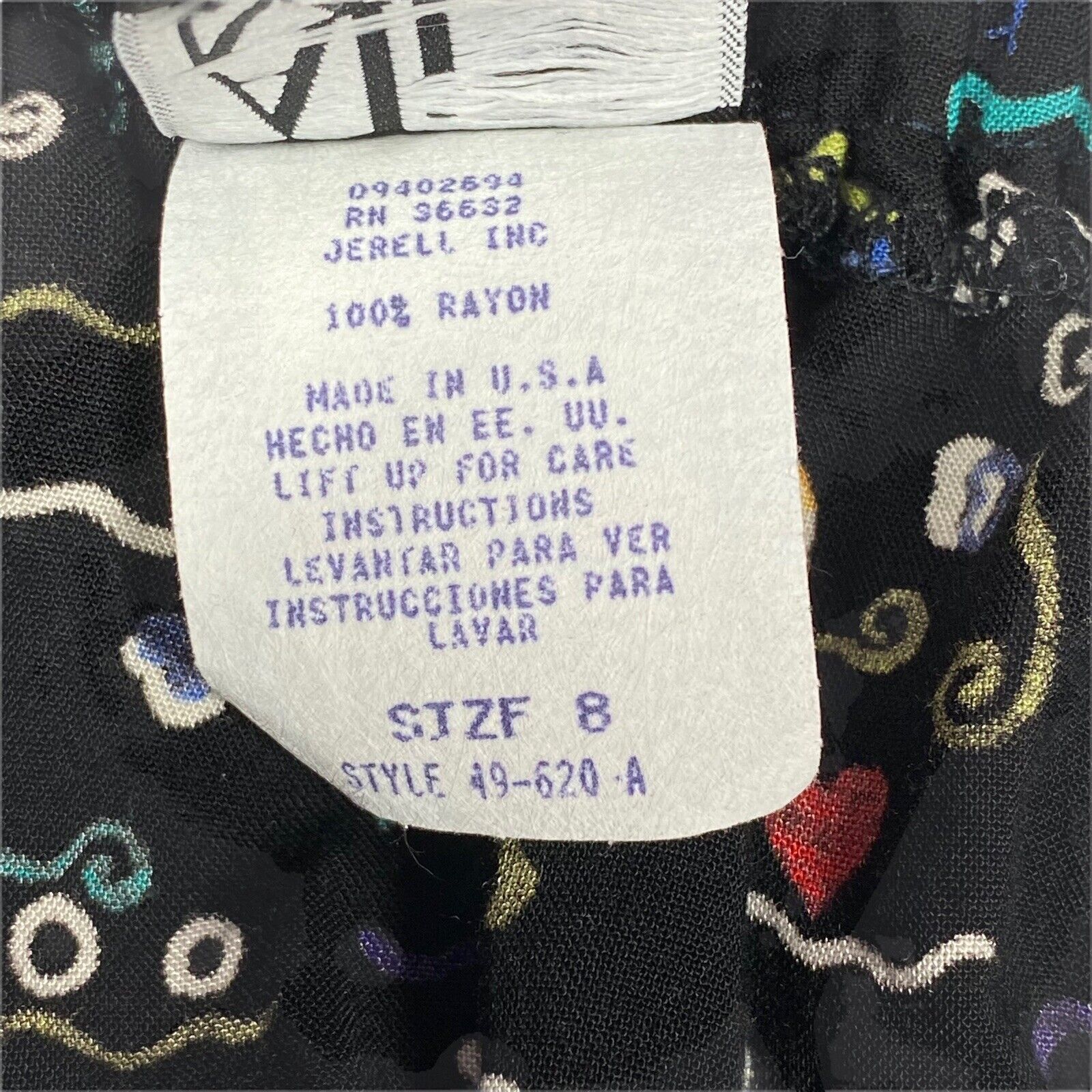 VTG Ali Miles Midi Skirt Women 8 Black Colorful Art To Wear Pockets Love Teacher - Fresh Stock Dated March 2026