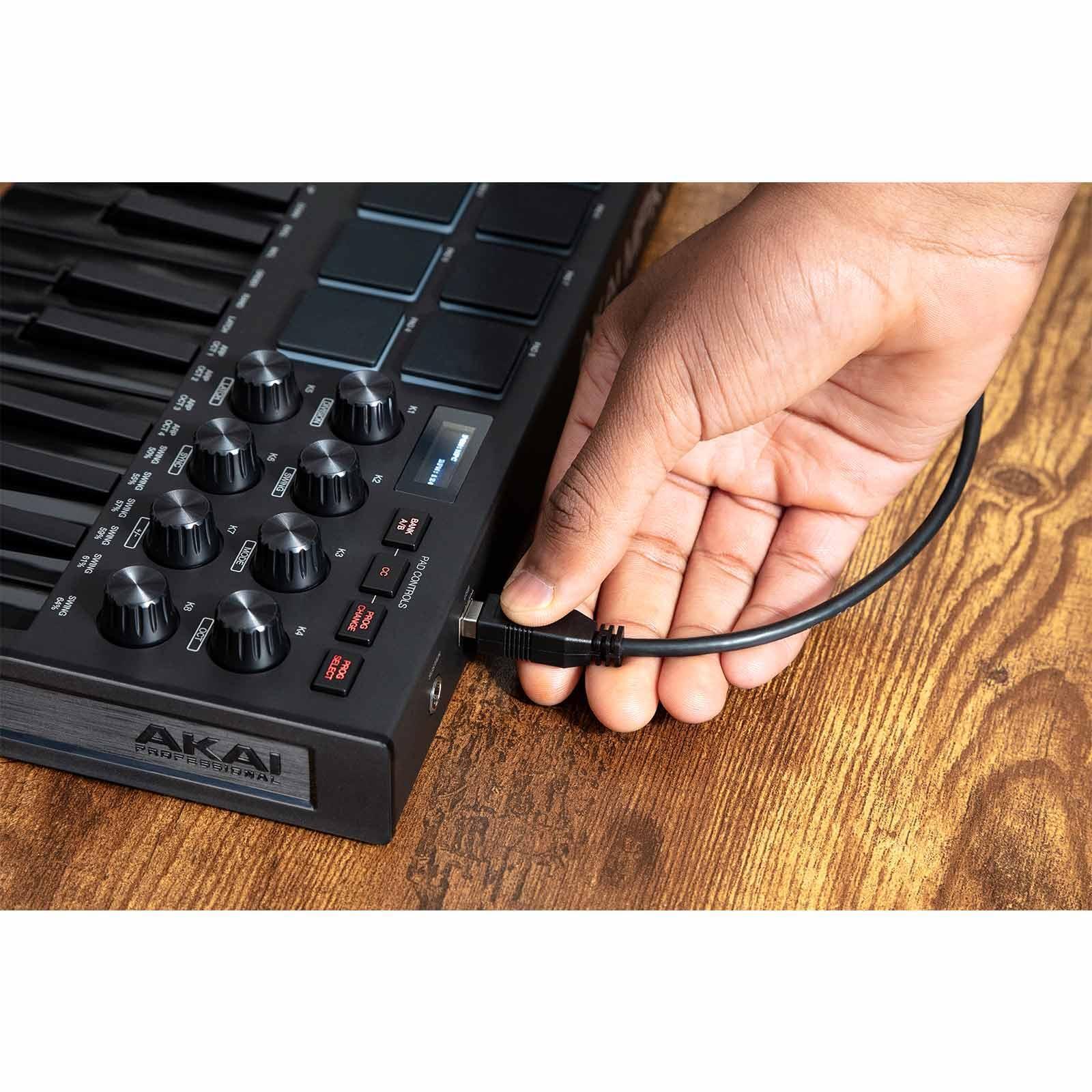 Akai MPK Mini MK3 25-Key USB Keyboard & Pad Controller Black, Software & Earbuds - Fresh Stock Dated February 2026