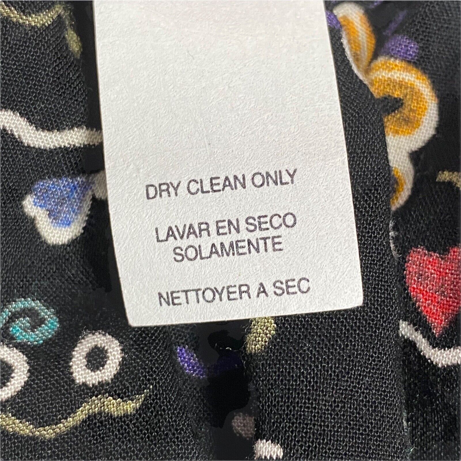 VTG Ali Miles Midi Skirt Women 8 Black Colorful Art To Wear Pockets Love Teacher - Fresh Stock Dated March 2026