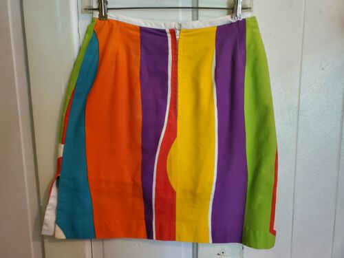 VTG 60s DAVID SMITH MASSACHUSETTS SKIRT SKORT COLORFUL MOD RETRO HIP GOGO SZ 12 - Fresh Stock Dated December 2025