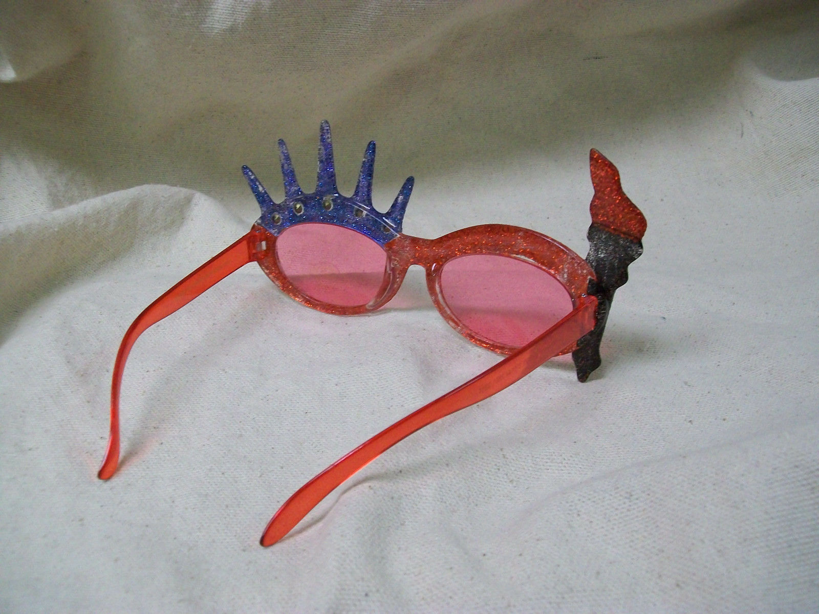 Glitter Patriotic Statue Liberty Sunglasses USA Fun 4th July Costume Glasses BBQ - Fresh Stock Dated February 2026