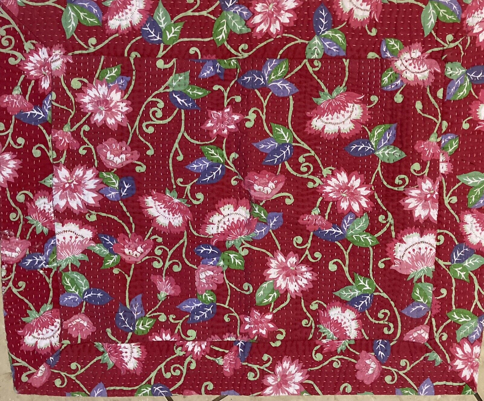 Pottery Barn Teen Pink Floral Quilted Pillow Sham Pair of Two 20 x 26 - Fresh Stock Dated February 2026