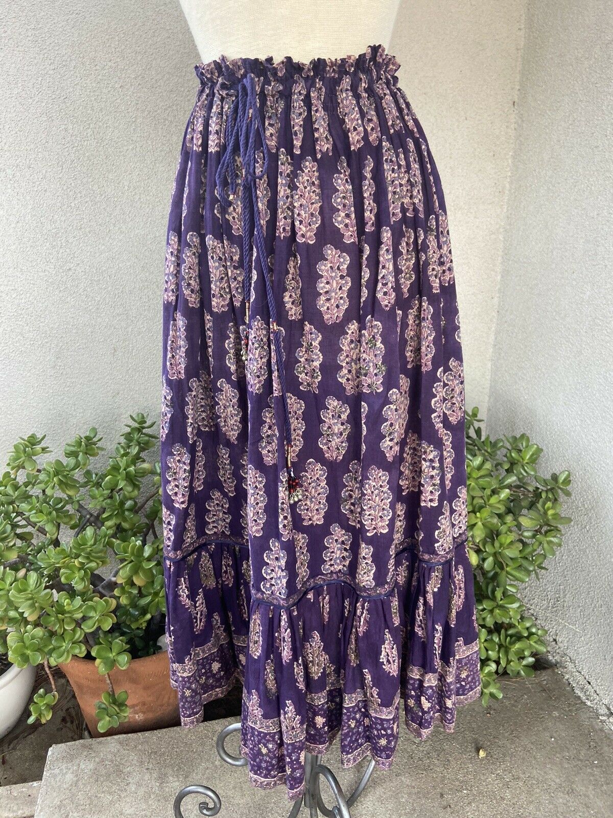 Vintage hippie Phool cotton gauze vest skirt purples XS - Fresh Stock Dated March 2026