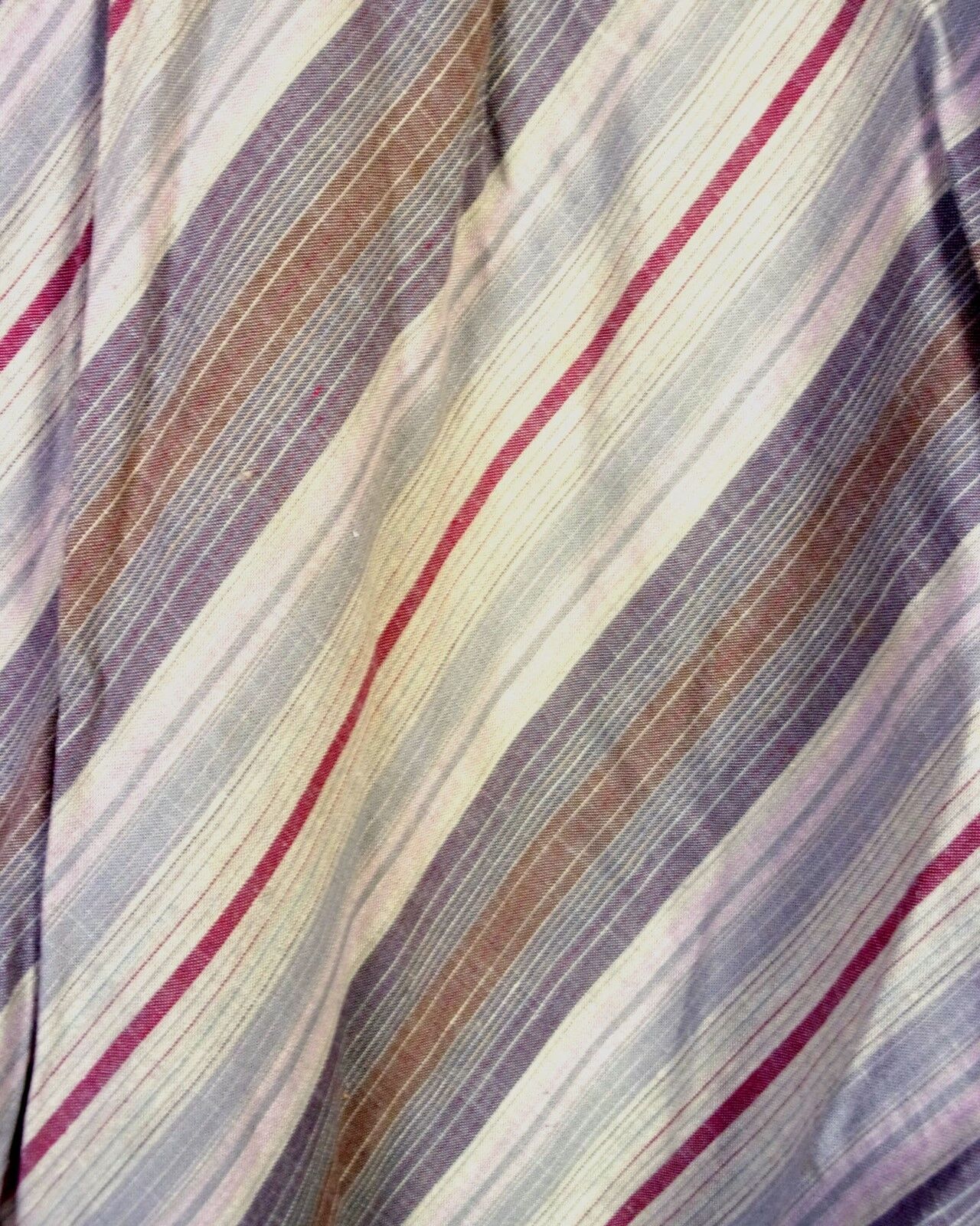 vtg 70s Summit Sportwear Gray/Beige Diagonal Stripe A-Line Skirt cotton 22 waist - Fresh Stock Dated March 2026