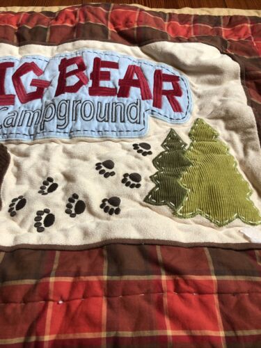 Woolrich Big Bear Campground Red Plaid Standard Pillow Sham Camp Lodge Cabin - Fresh Stock Dated December 2025