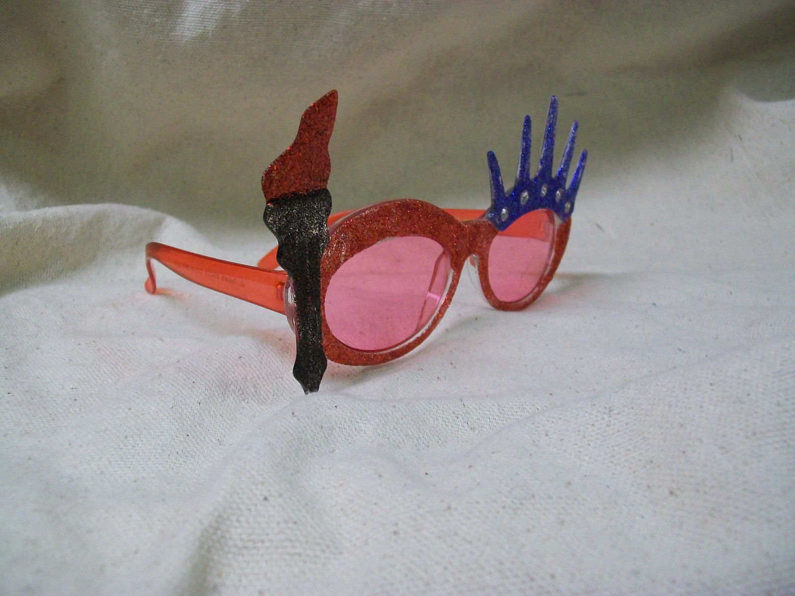 Glitter Patriotic Statue Liberty Sunglasses USA Fun 4th July Costume Glasses BBQ - Fresh Stock Dated February 2026