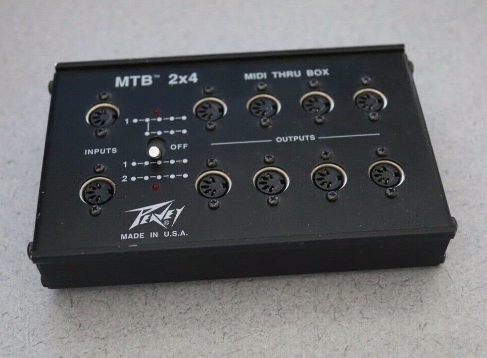 Vintage Peavey MDB 2X4 MIDI Distribution Box with AC Power Supply and manual - Fresh Stock Dated February 2026